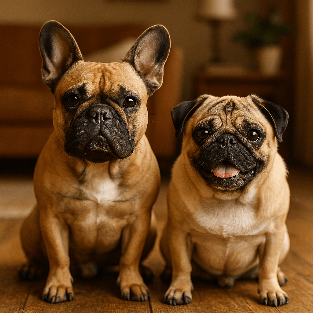 buldog francuski vs mops