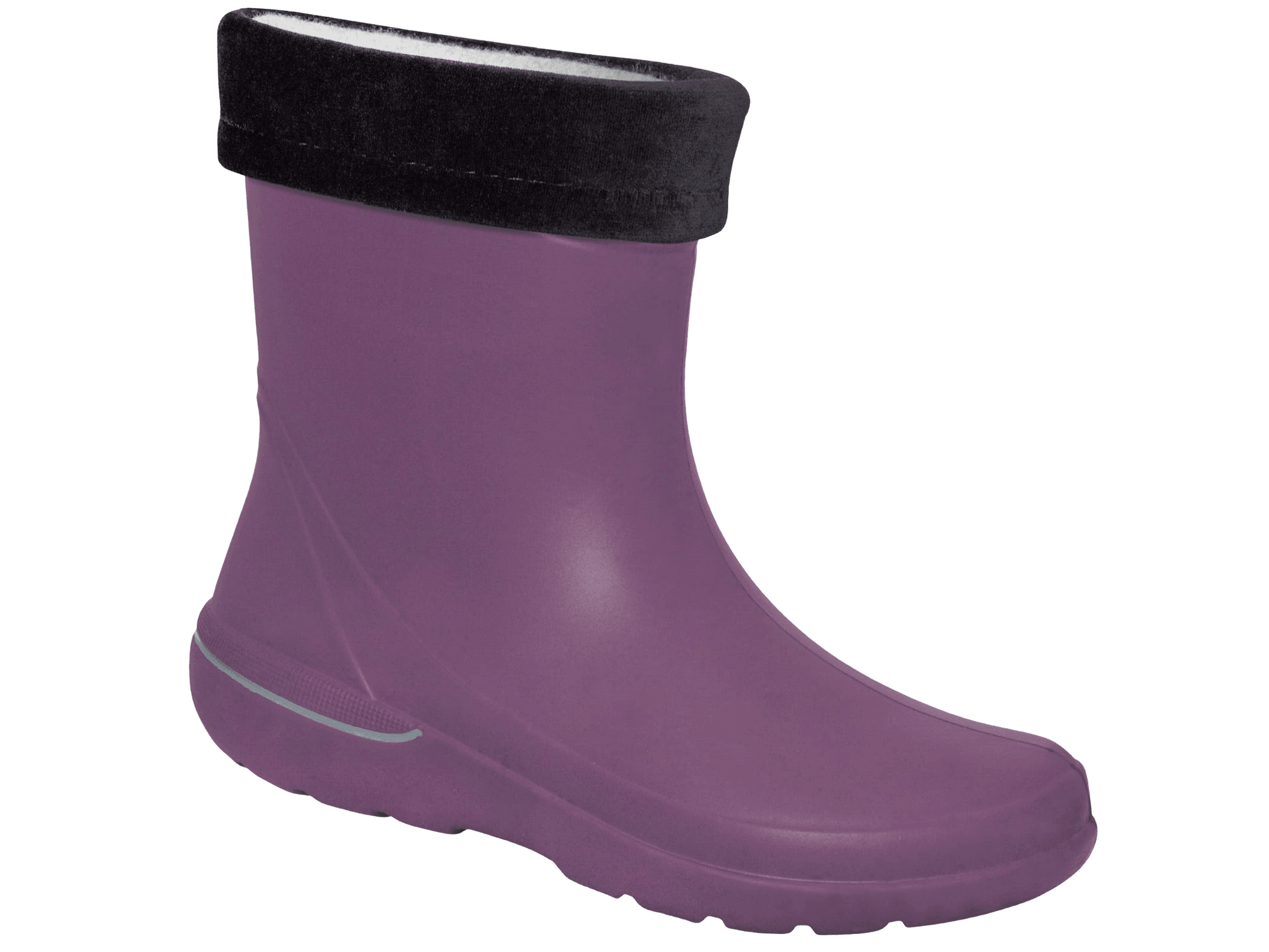 ZETPOL kalosze damskie EVA śliwka wkład ocieplający czarny