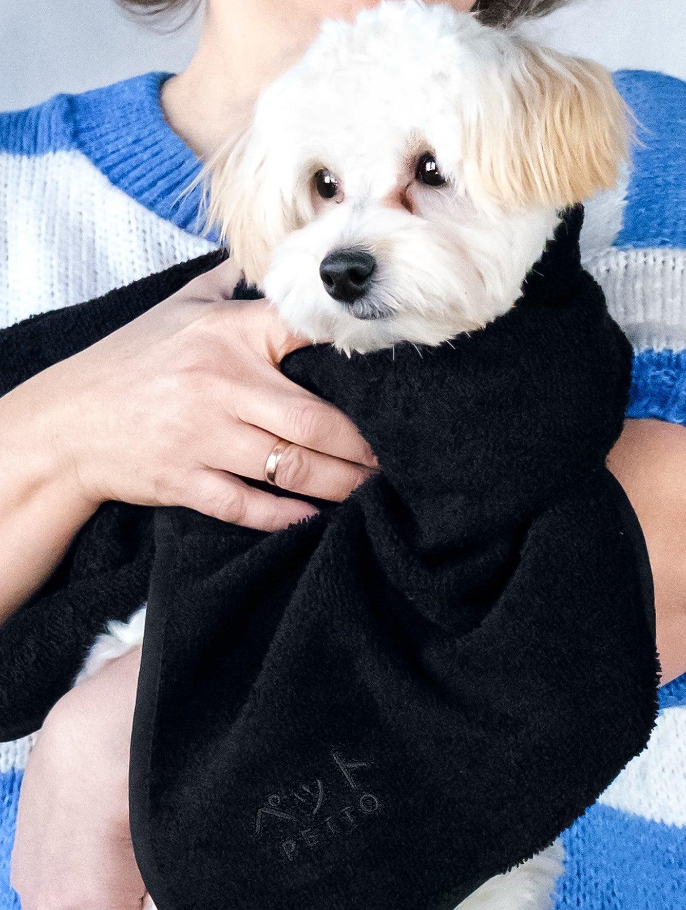PETTO Ręcznik dla psa Mizu czarny - Petto - Premium gear for your dog and cat. European made