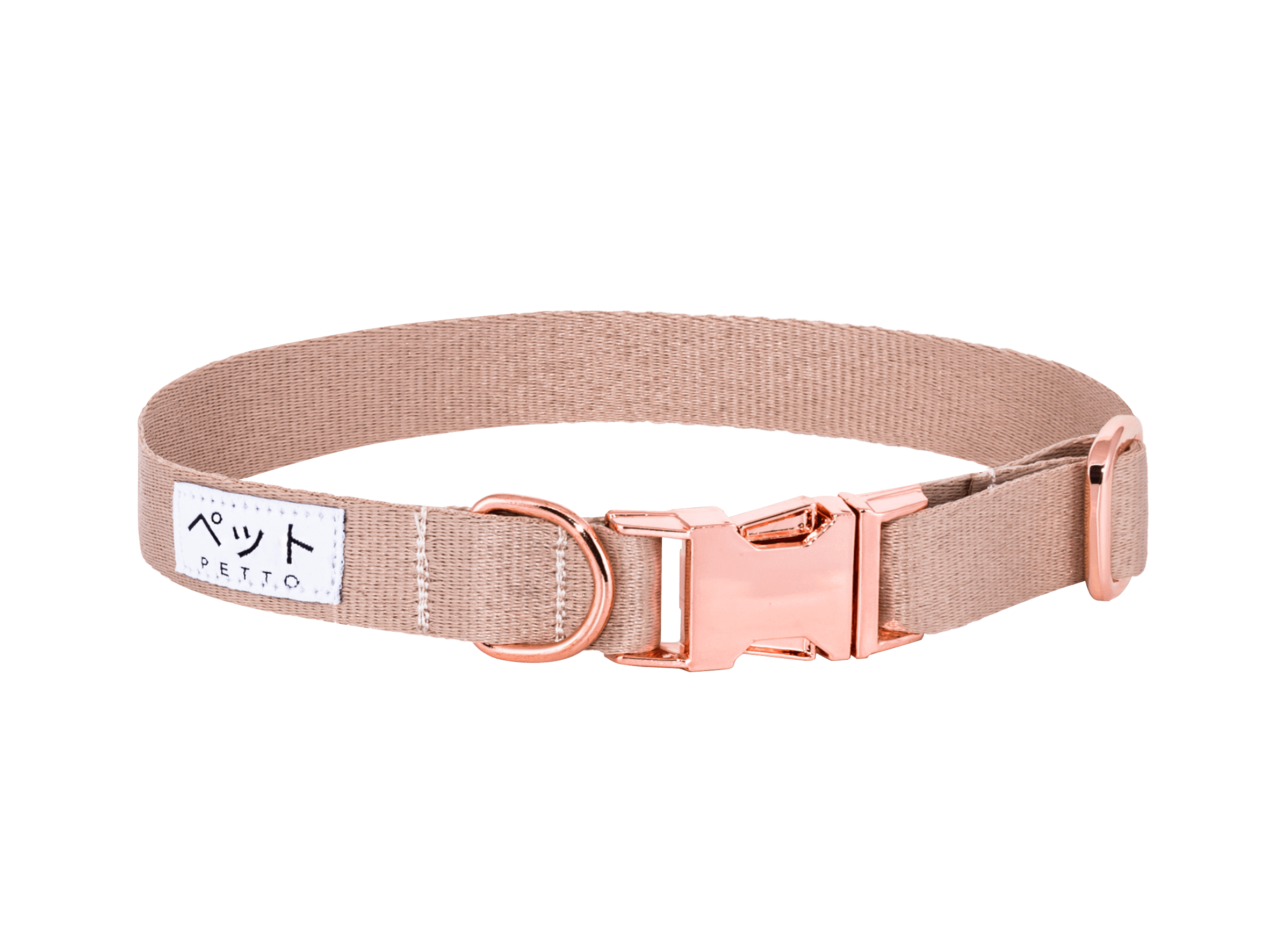 PETTO Obroża dla psa Eri Pastel Beżowa / Rose Gold - Petto - Premium gear for your dog and cat. European made