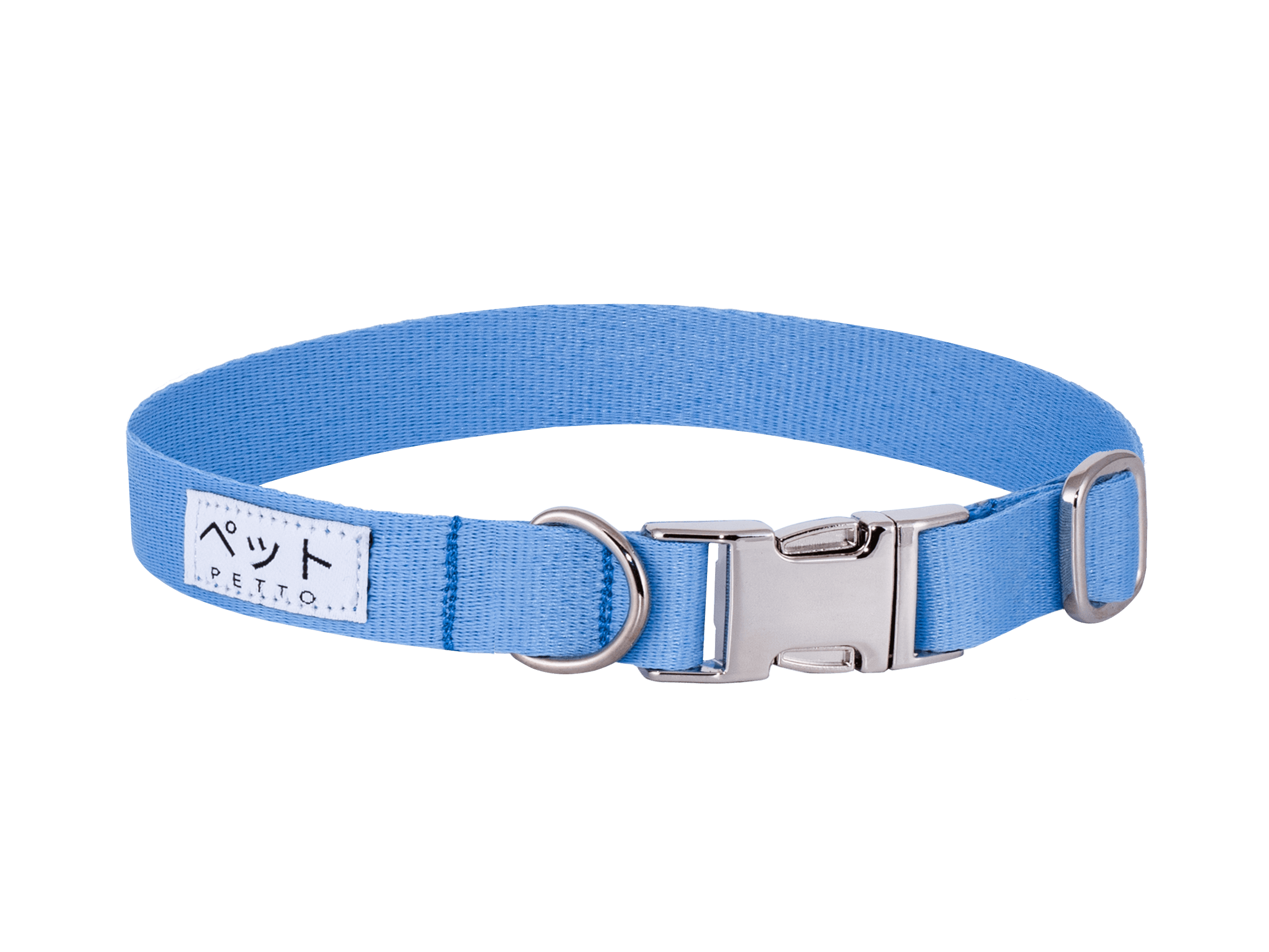 PETTO Obroża dla psa Eri Pastel Niebieska / Silver - Petto - Premium gear for your dog and cat. European made