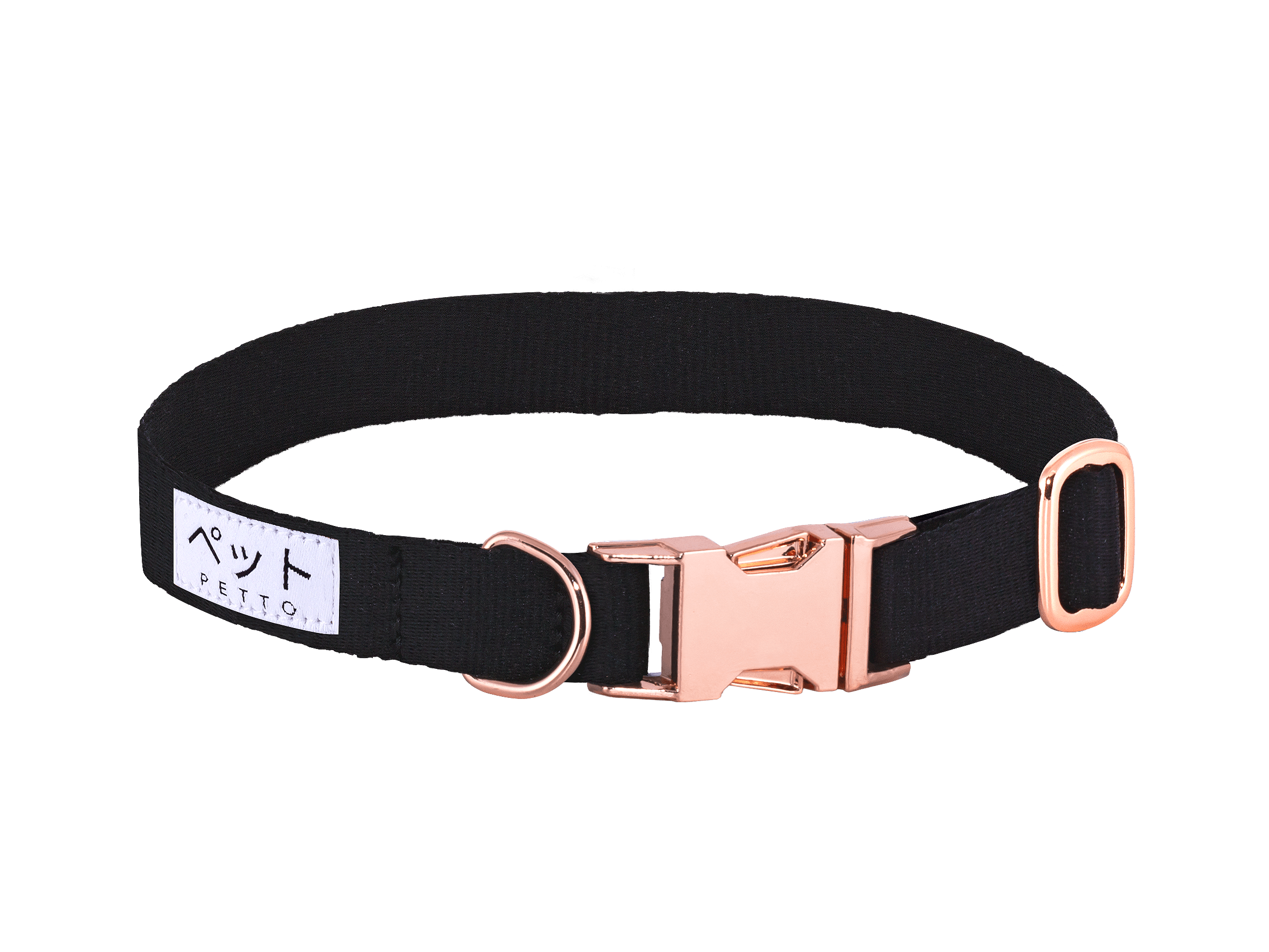 PETTO Obroża dla psa Eri Pastel Black / Rose Gold - Petto - Premium gear for your dog and cat. European made