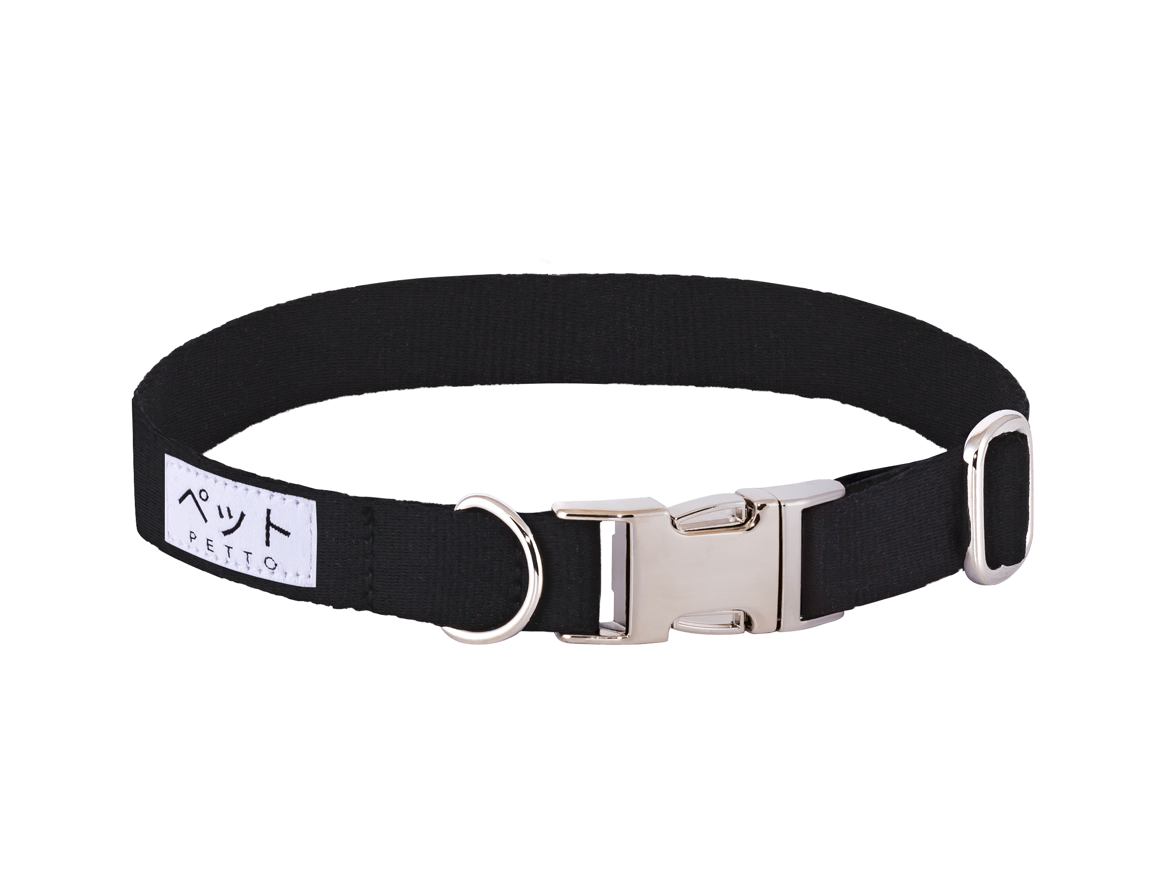 PETTO Obroża dla psa Eri Pastel Black / Silver - Petto - Premium gear for your dog and cat. European made