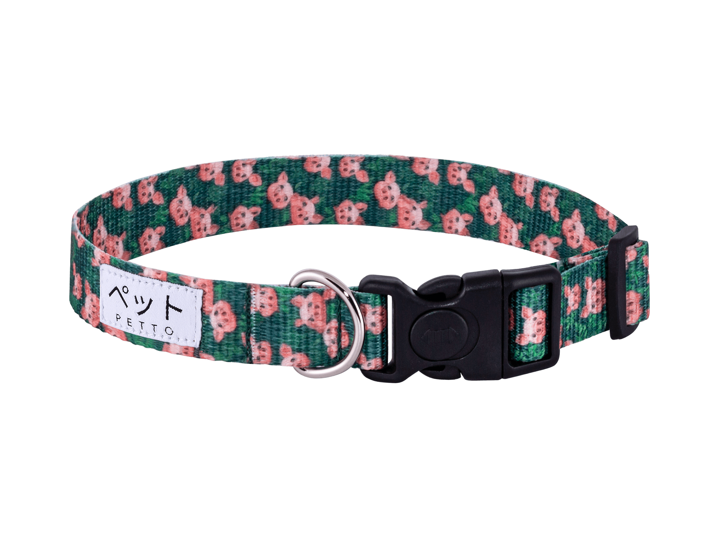 PETTO Obroża dla psa Eri Pigs / Black - Petto - Premium gear for your dog and cat. European made