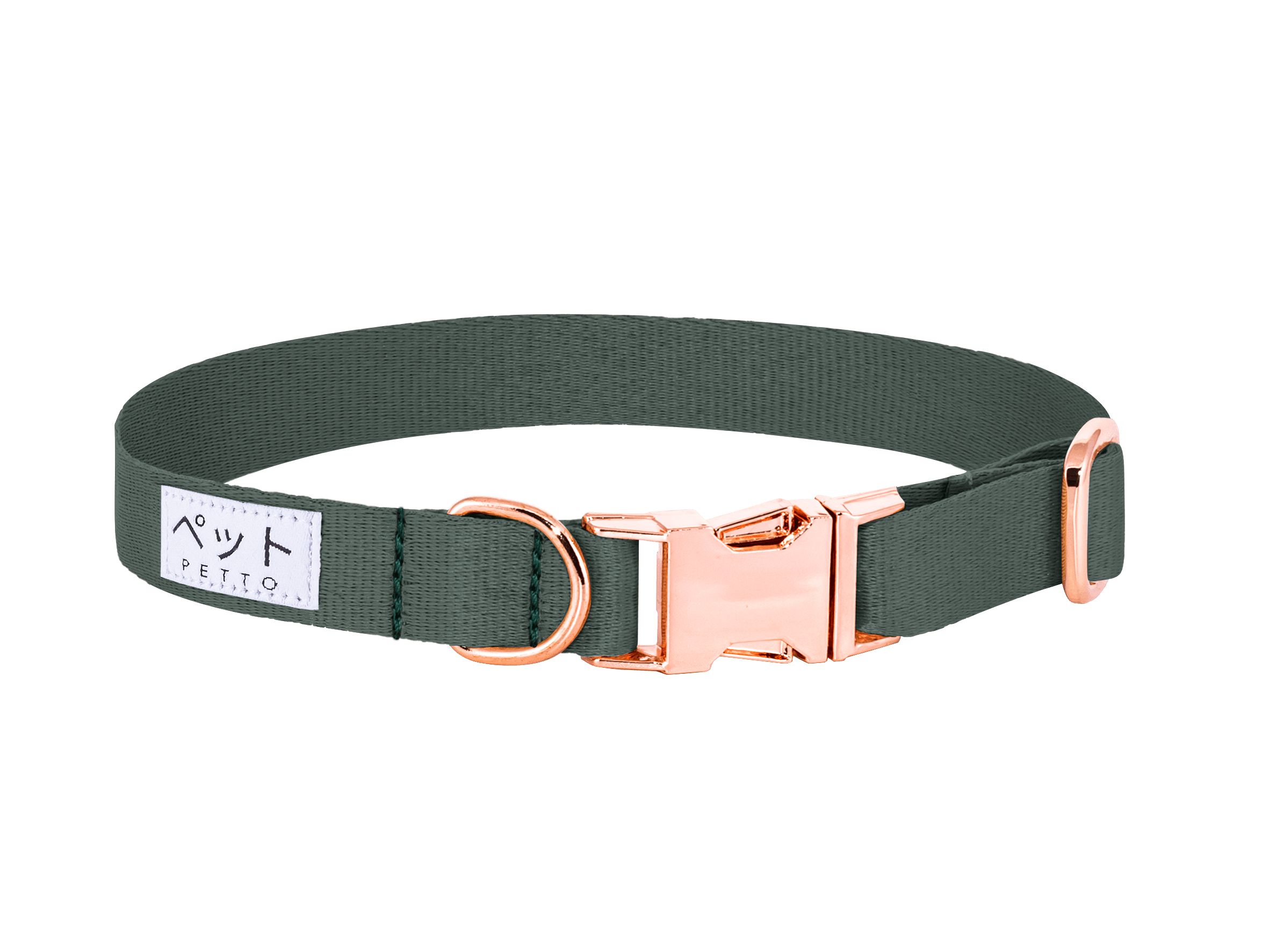 PETTO Obroża dla psa Eri Pastel Khaki / Rose Gold - Petto - Premium gear for your dog and cat. European made