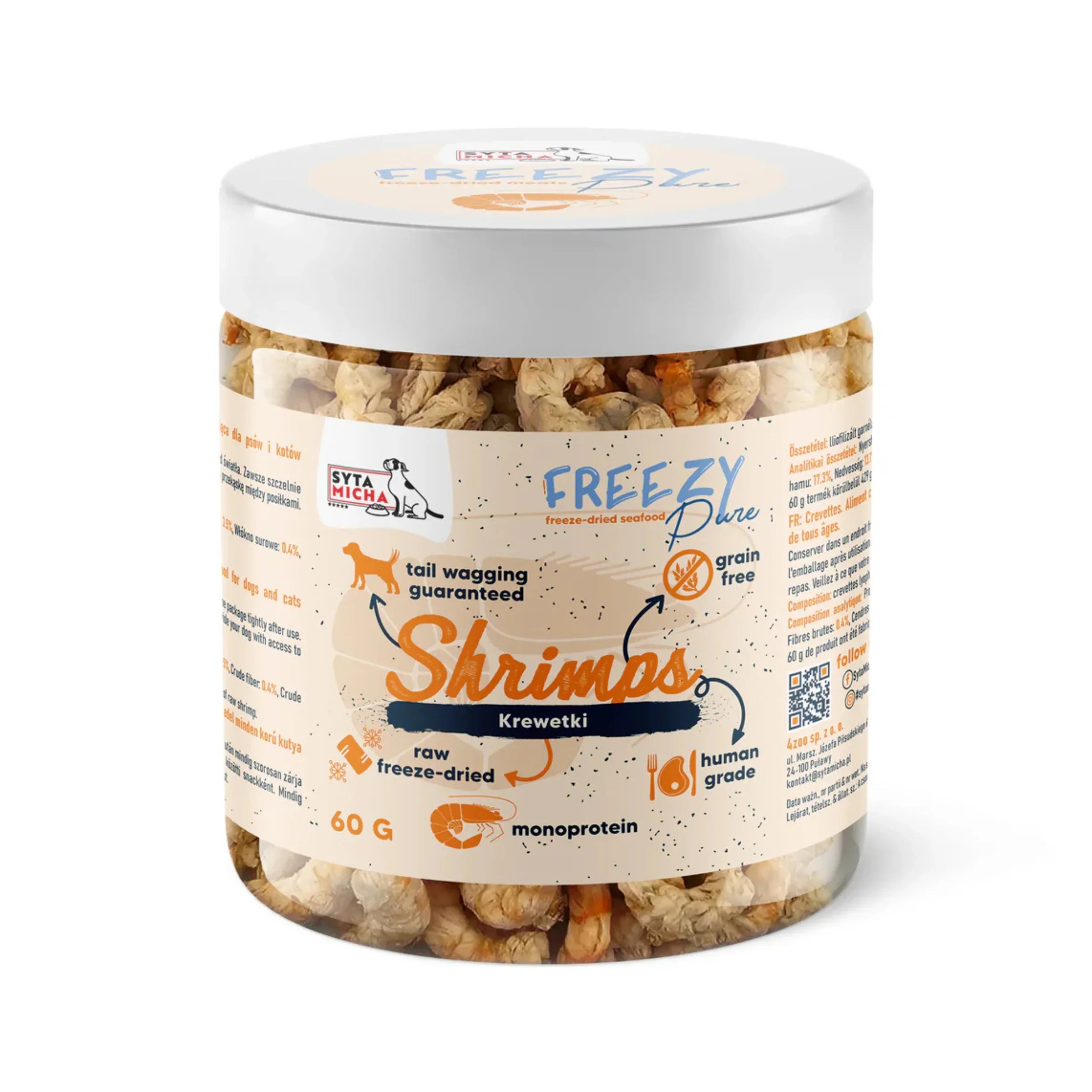 Syta Micha freezy pure liofilizowane krewetki 60g