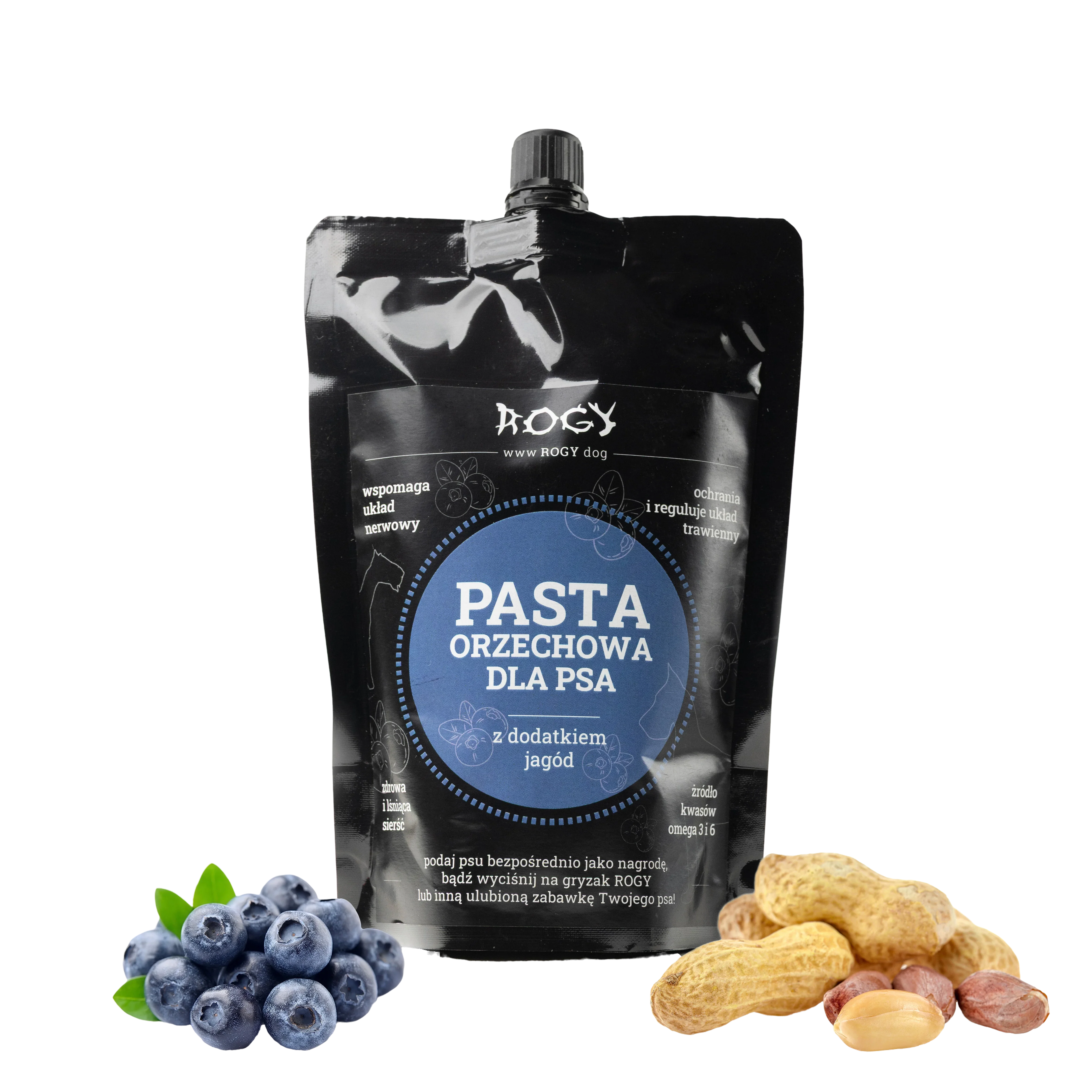 Rogy ořechová pasta pro psa s přídavkem bobulí 300g