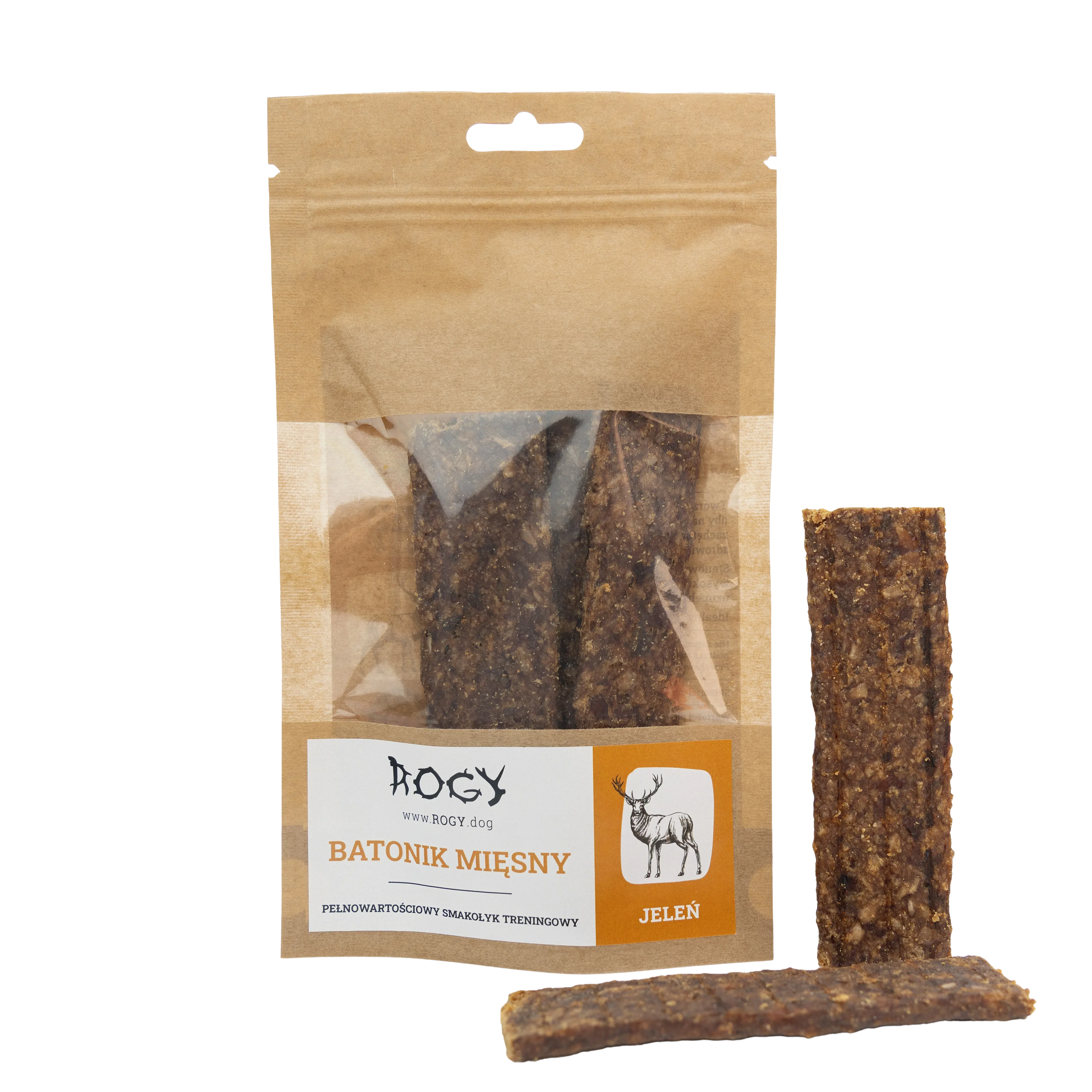 Rogy batonik mięsny jeleń 80g