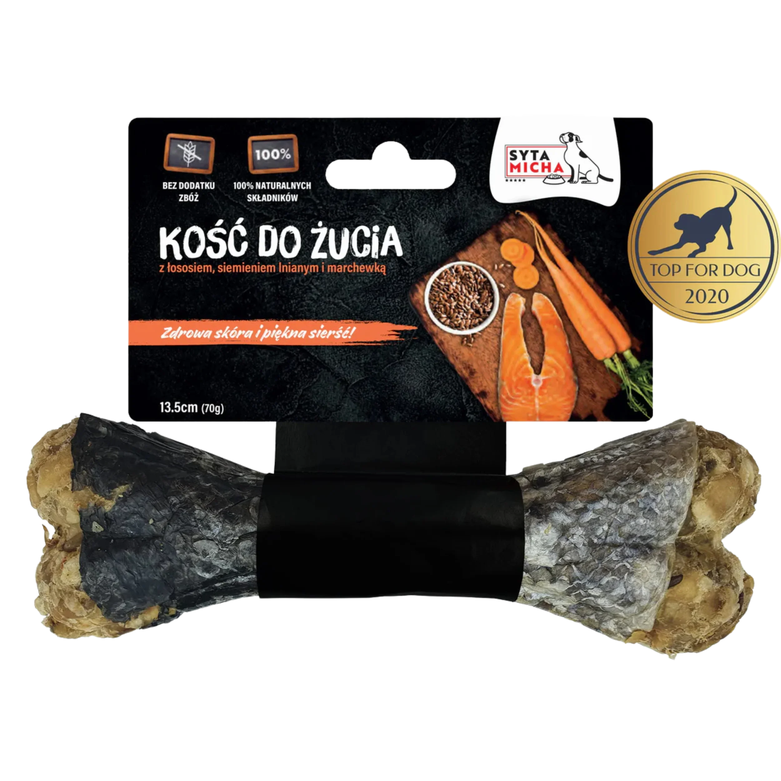 Syta Micha Kość do żucia dla psa na piękną sierść 13,5 cm