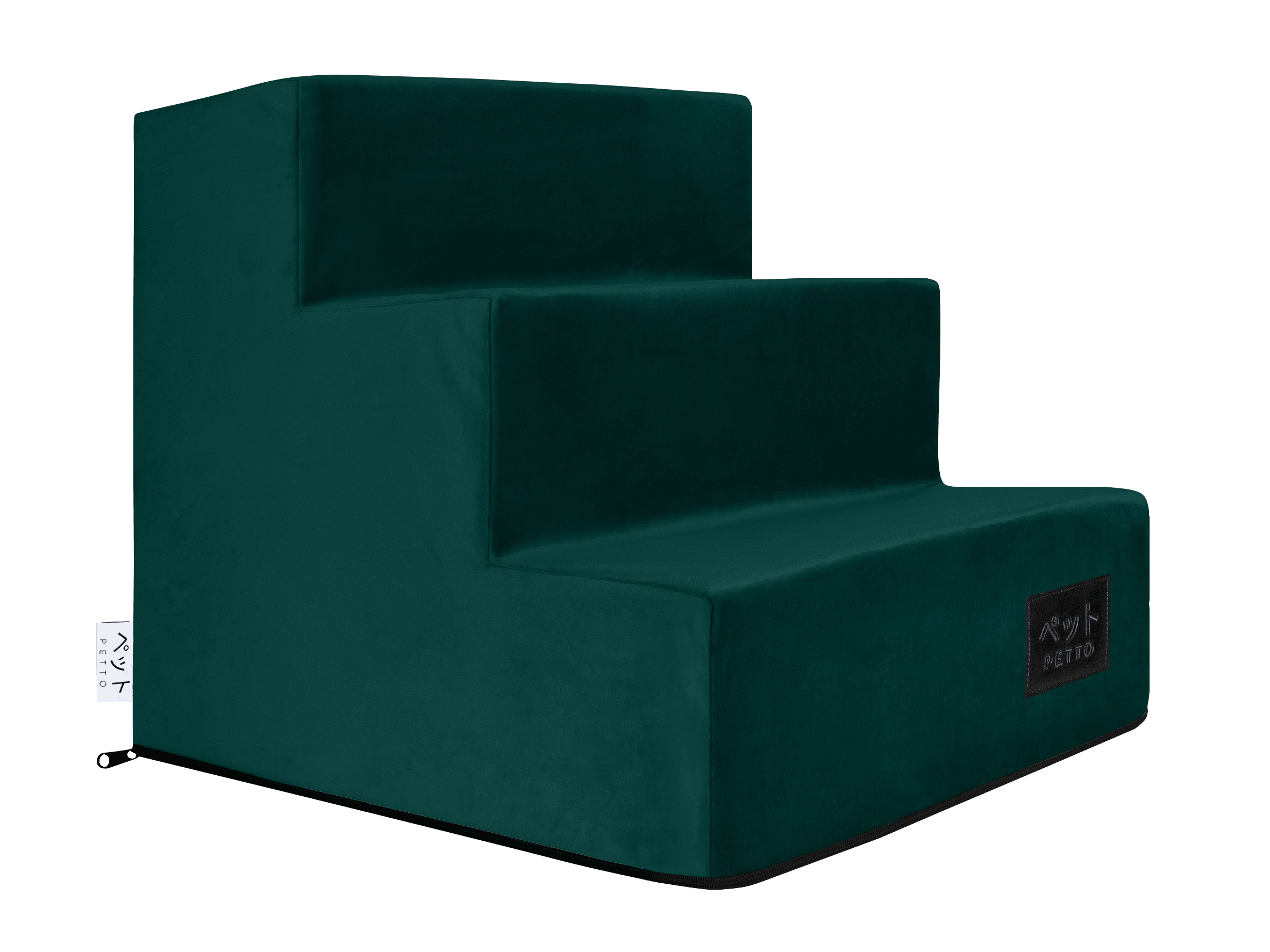 PETTO Takai 3 Velvet Schodki dla psa stopnie ciemnozielone - Petto - Premium gear for your dog and cat. European made