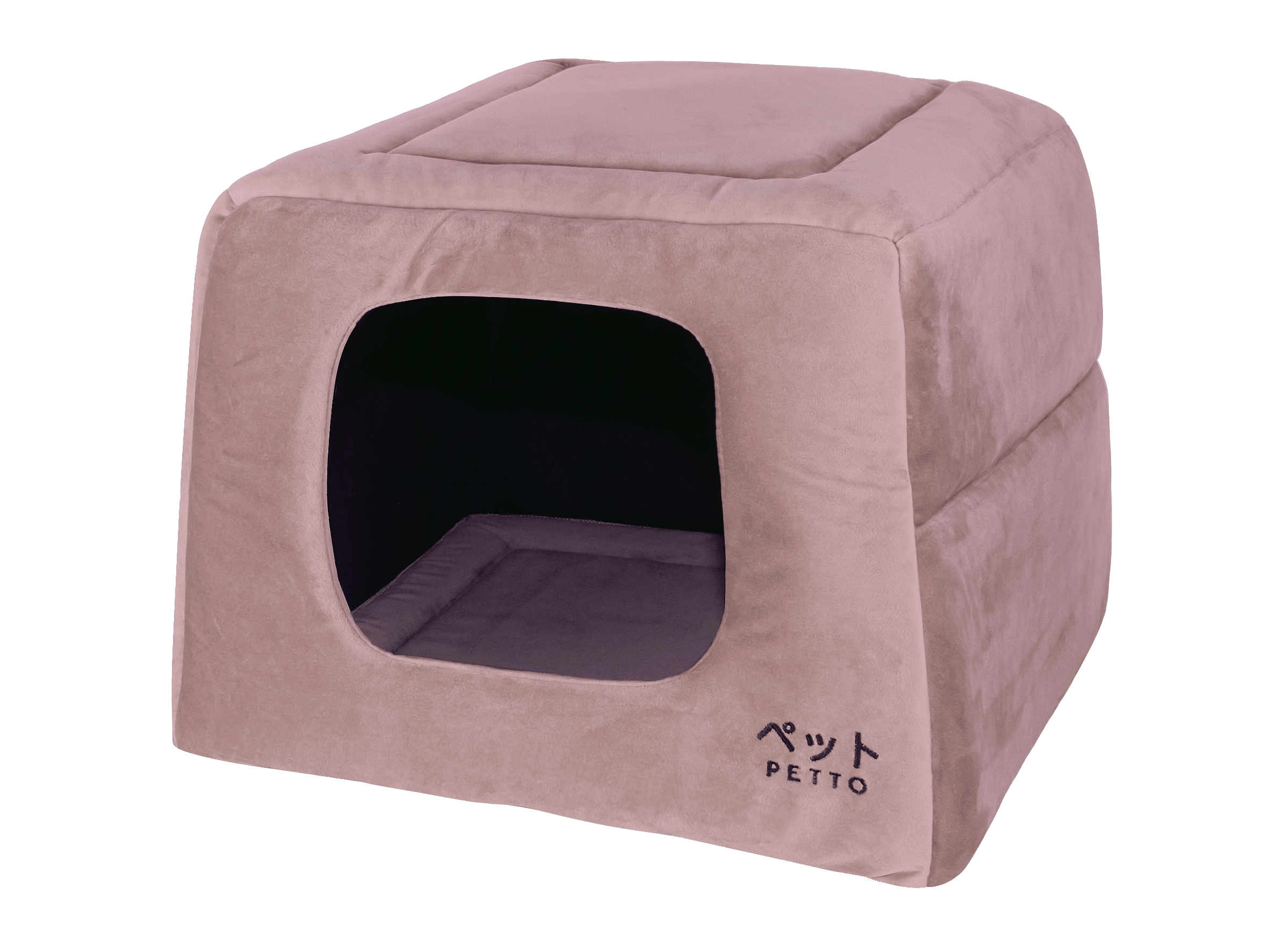 PETTO Domek legowisko 2w1 Uchi Velvet Różowy - Petto - Premium gear for your dog and cat. European made
