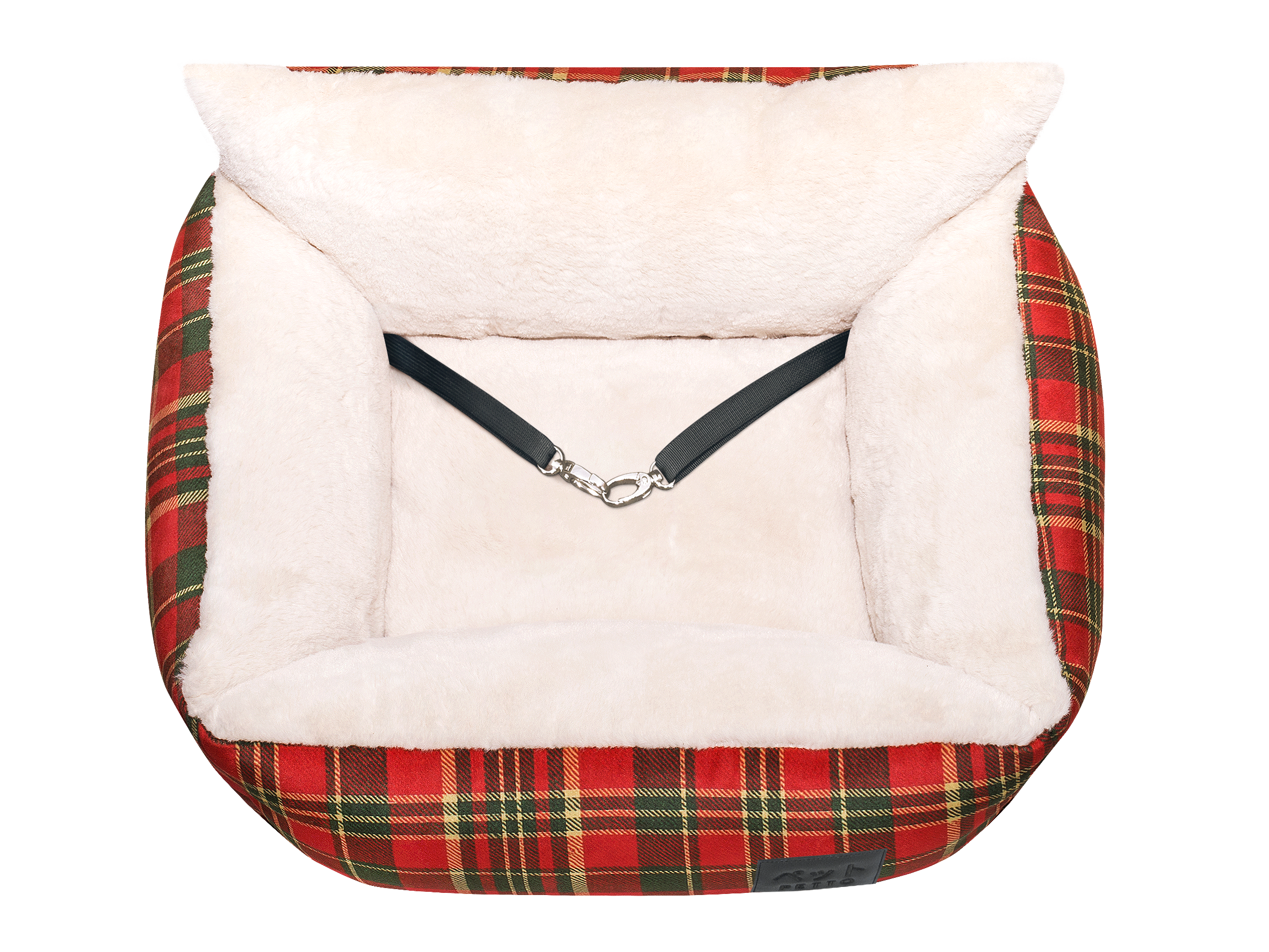 PETTO Oi Fluffy Christmas siedzisko samochodowe fotelik dla psa