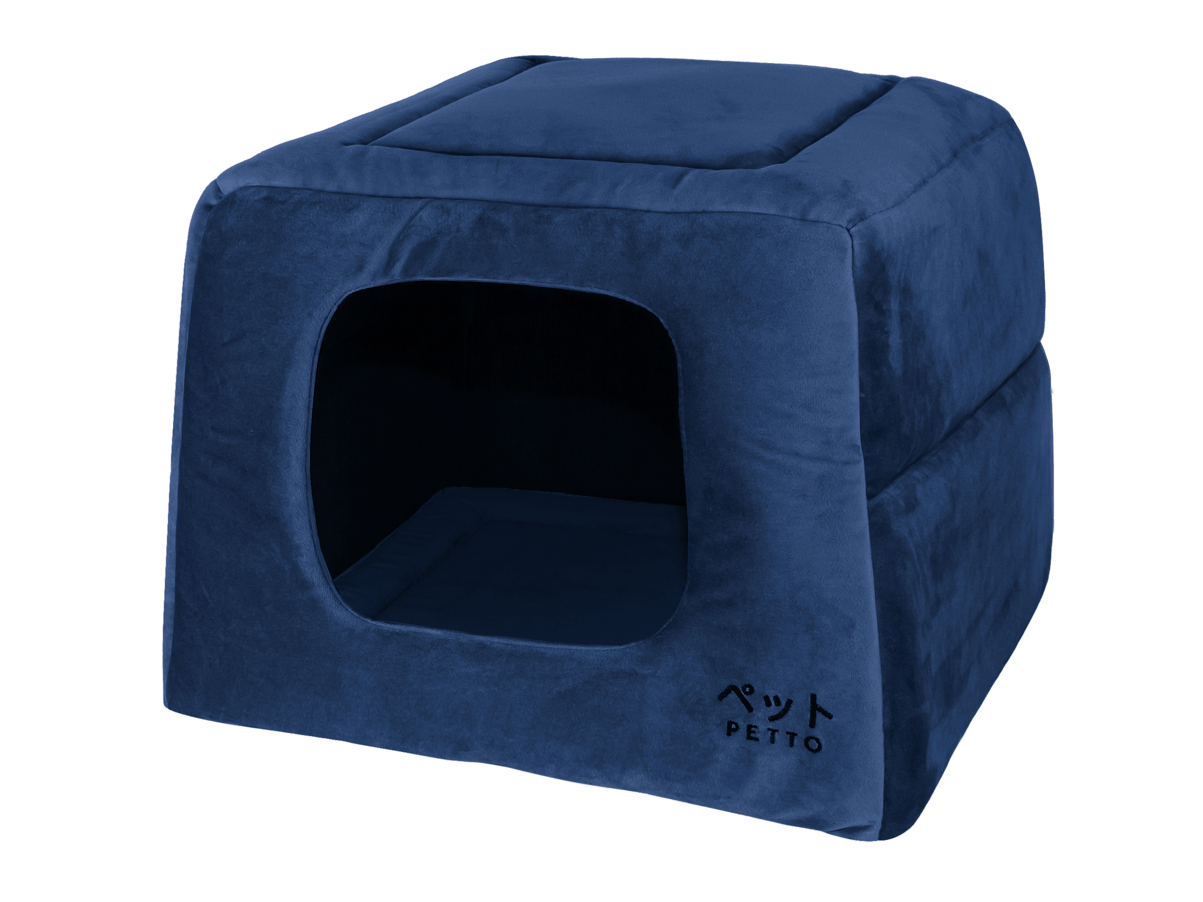 PETTO Domek legowisko 2w1 Uchi Velvet Granatowy - Petto - Premium gear for your dog and cat. European made