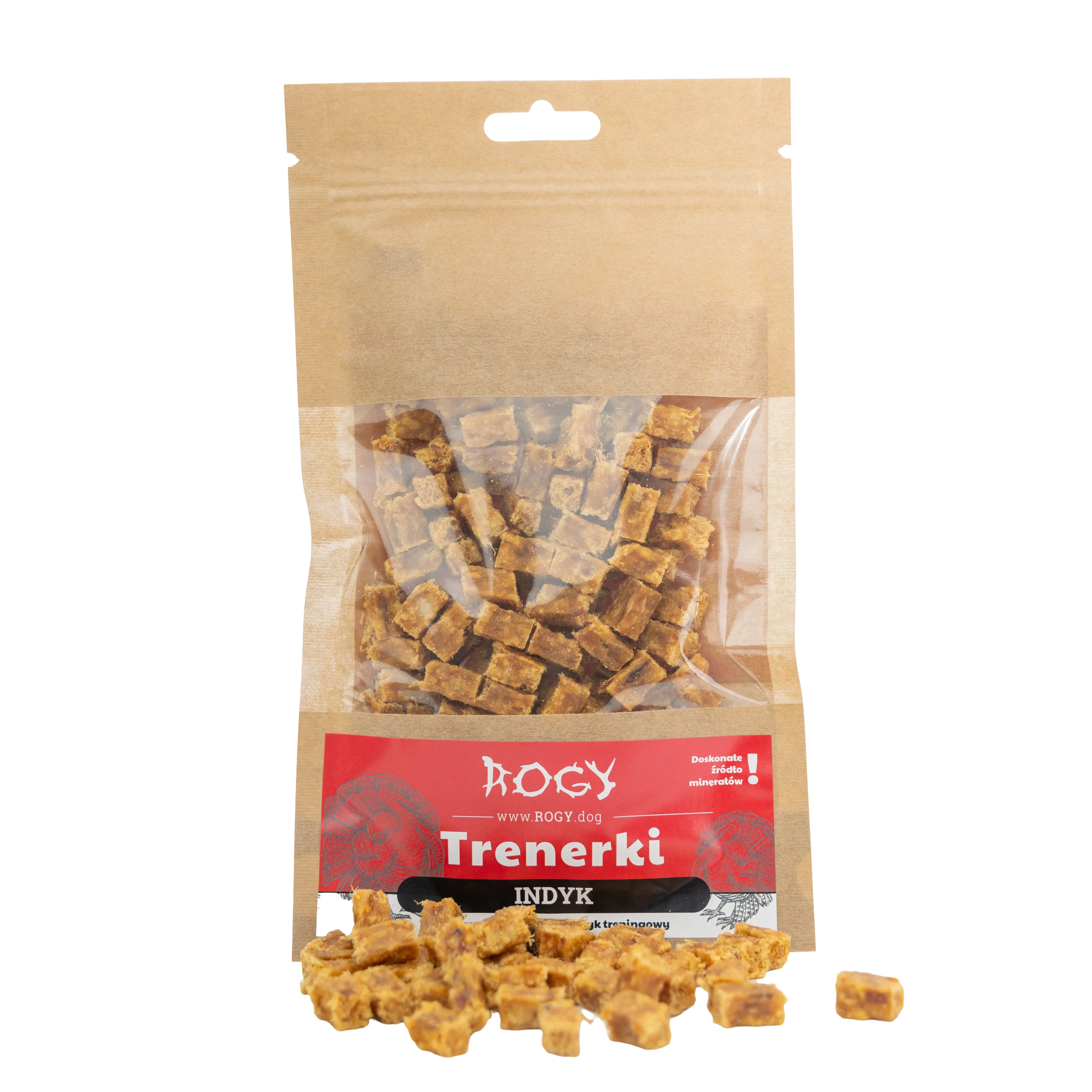 Rogy trenerki dla psa indyk 70g