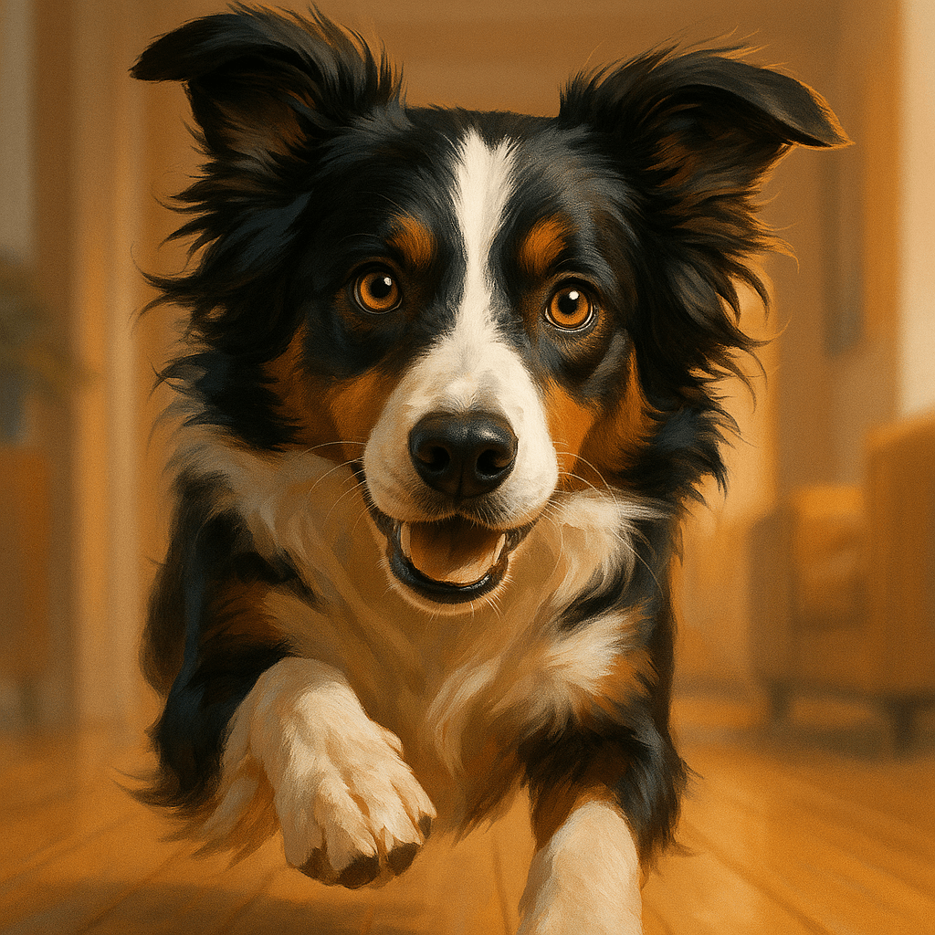 Skaczący border collie