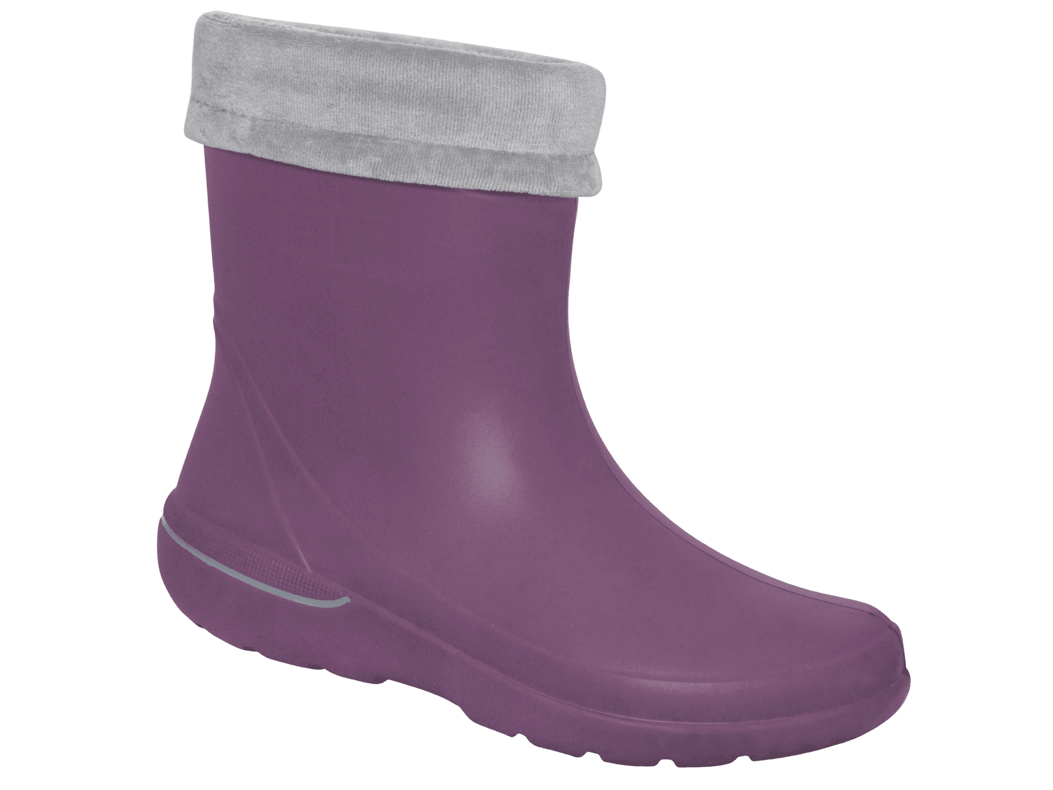 ZETPOL Damen Gummistiefel EVA Pflaume Wärmeeinlage grau