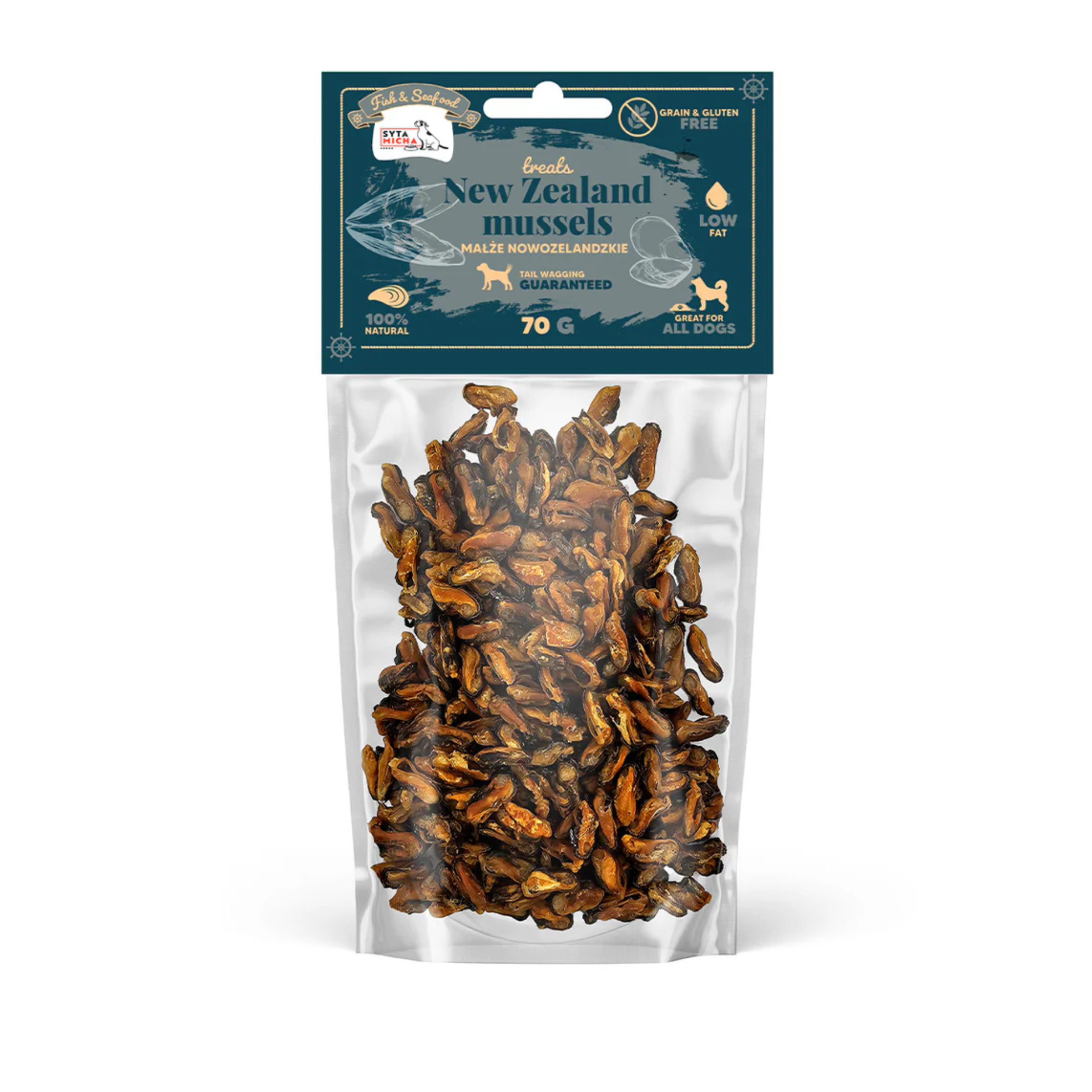 Syta Micha Fish & Seafood suszone małże 70g