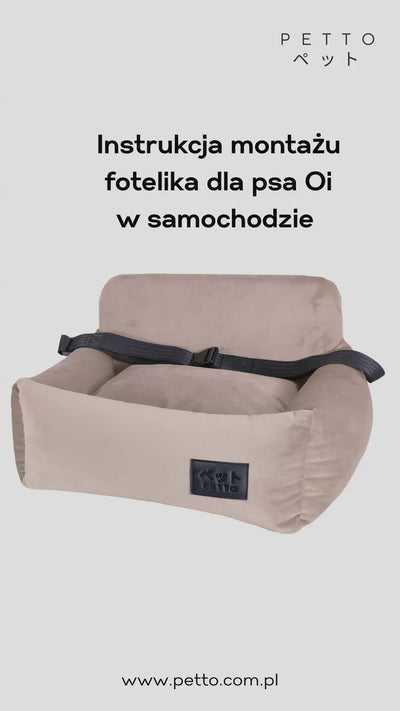 filmik jak zamontować fotelik dla psa Oi w samochodzie