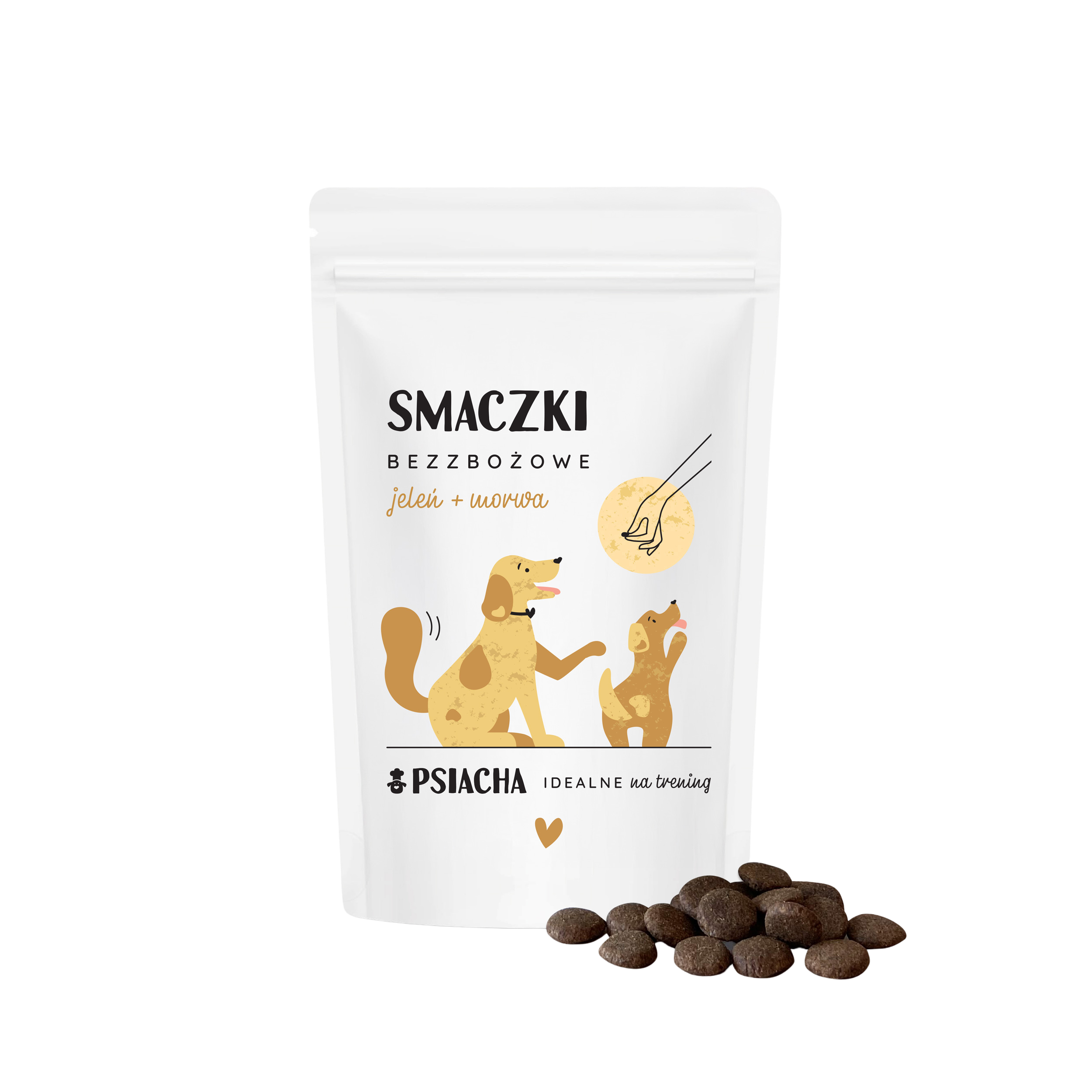 Psiacha smaczki bezzbożowe z jeleniem 80g idealne na trening dla psa